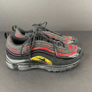 Nike Air Max 97 SE Tartan Black University Red Sneakers Size 7.5